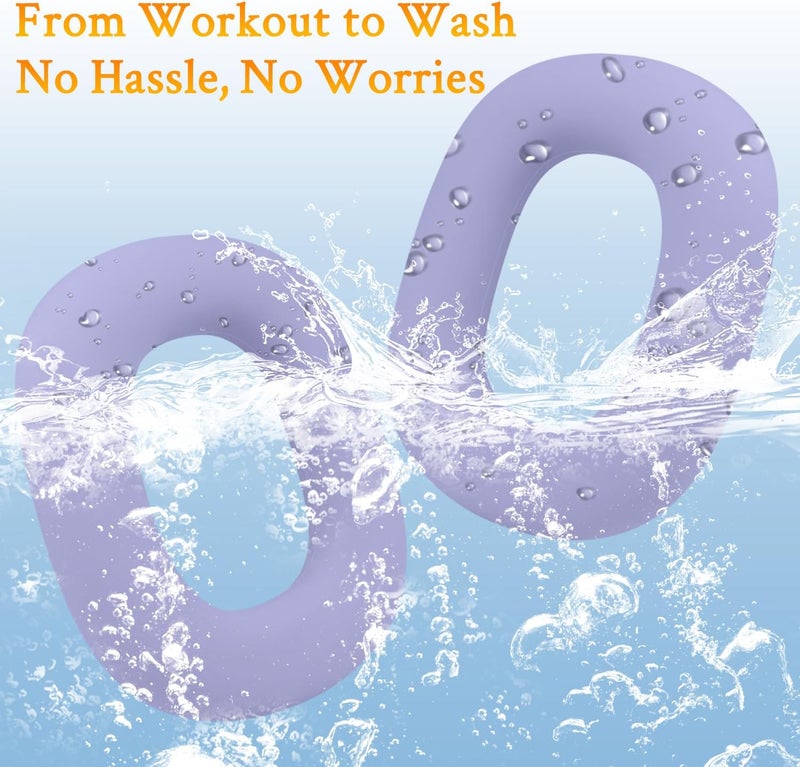 SoloWIT Sweat Proof Silicone Ear Cover for AirPods Max, Comfortable Fit for Gym Exercise, Easy to Clean, No Sound Quality Loss - Purple - Image 4